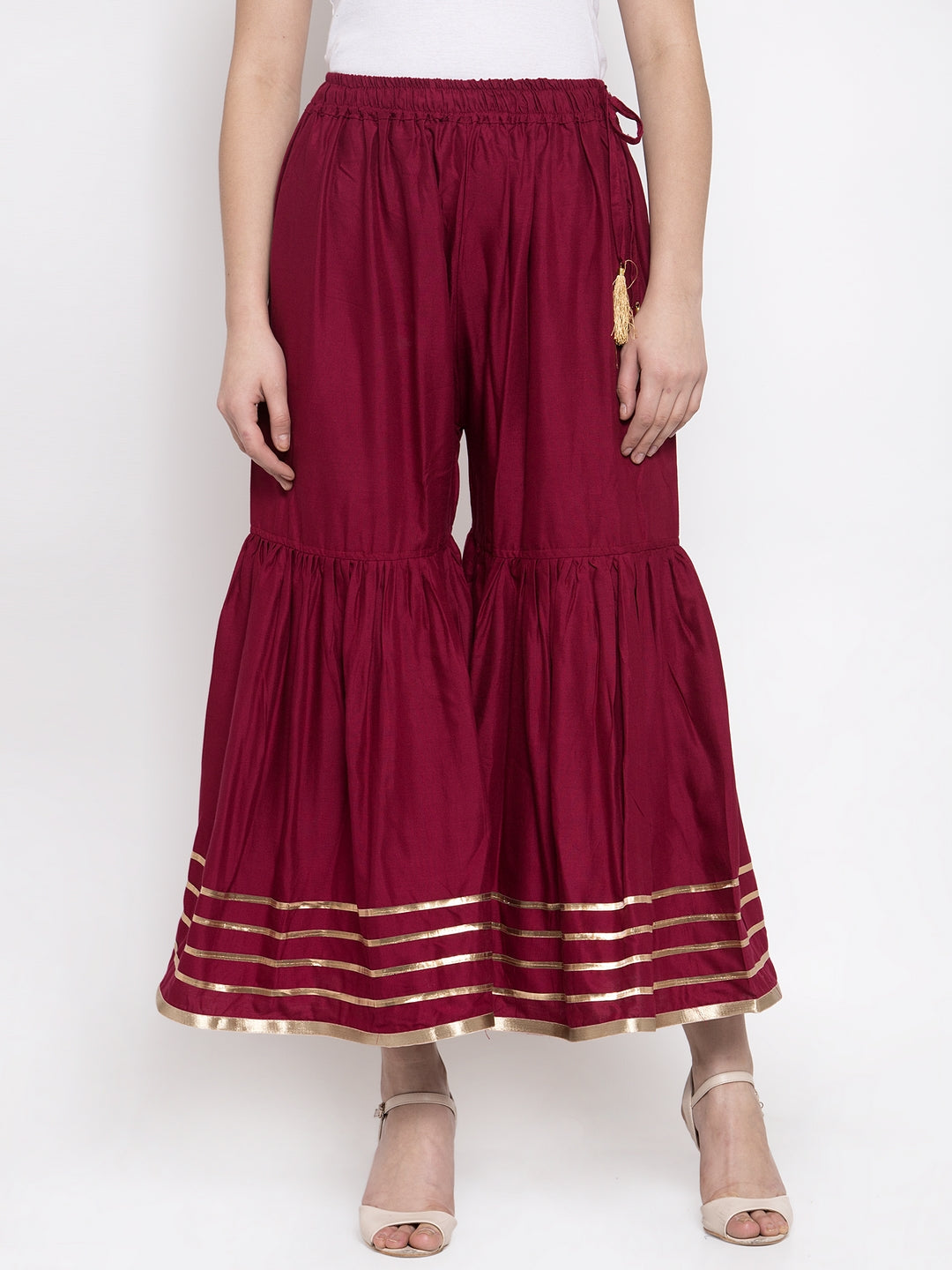 Maroon Rayon Sharara