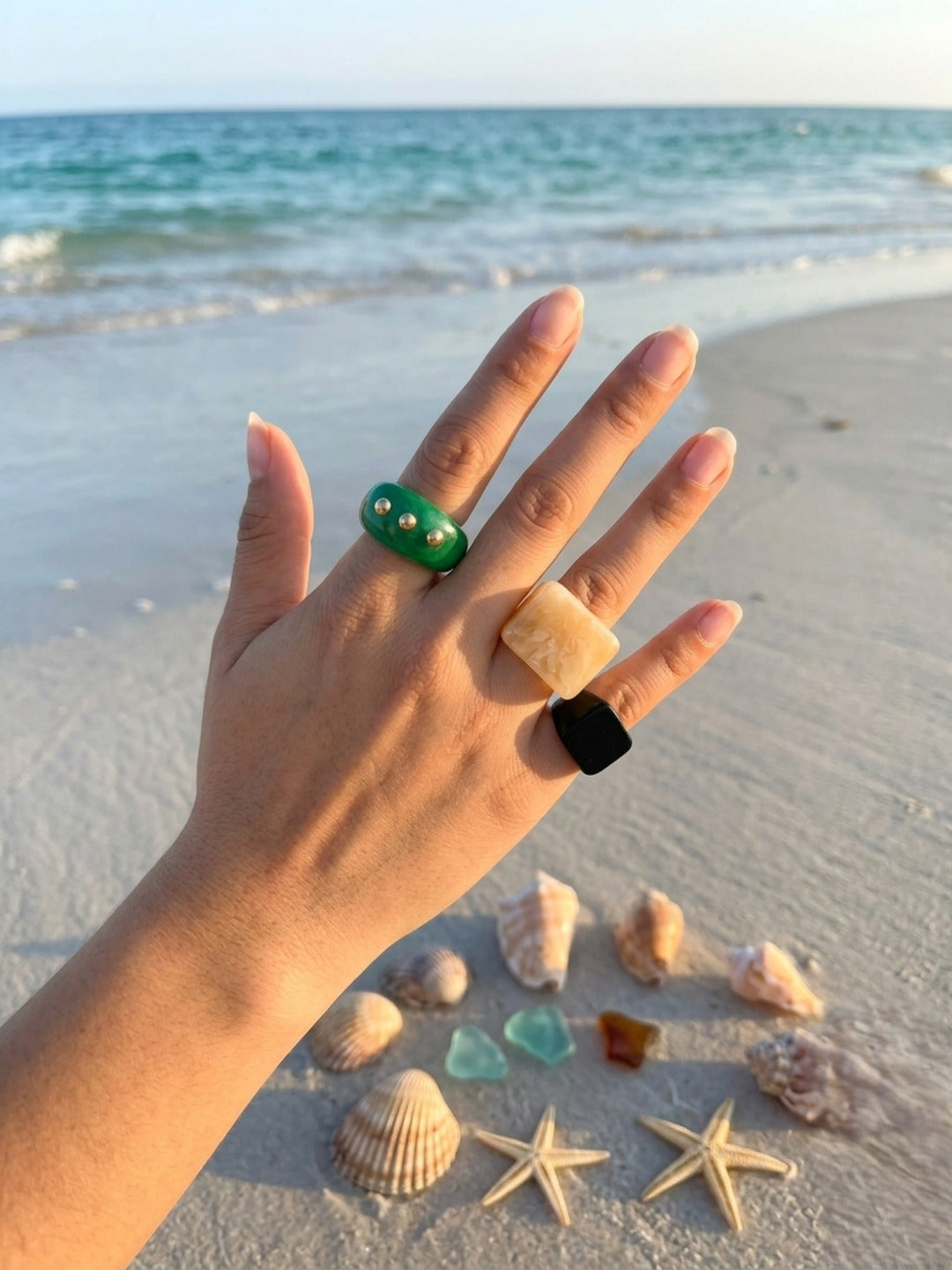 Harley Resin Rings-set of 3