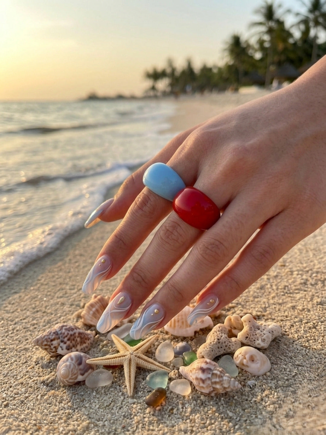 Pop Star Resin Rings-set of 2