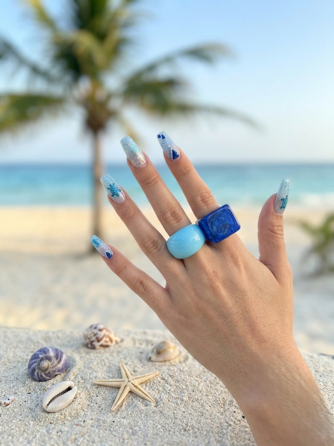 Holiday High Resin Rings-set of 2