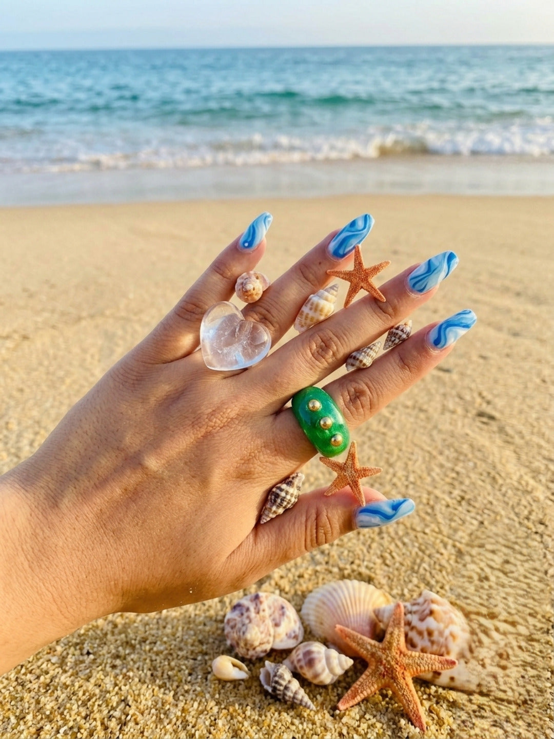 Neon Dream Resin Rings-set of 2