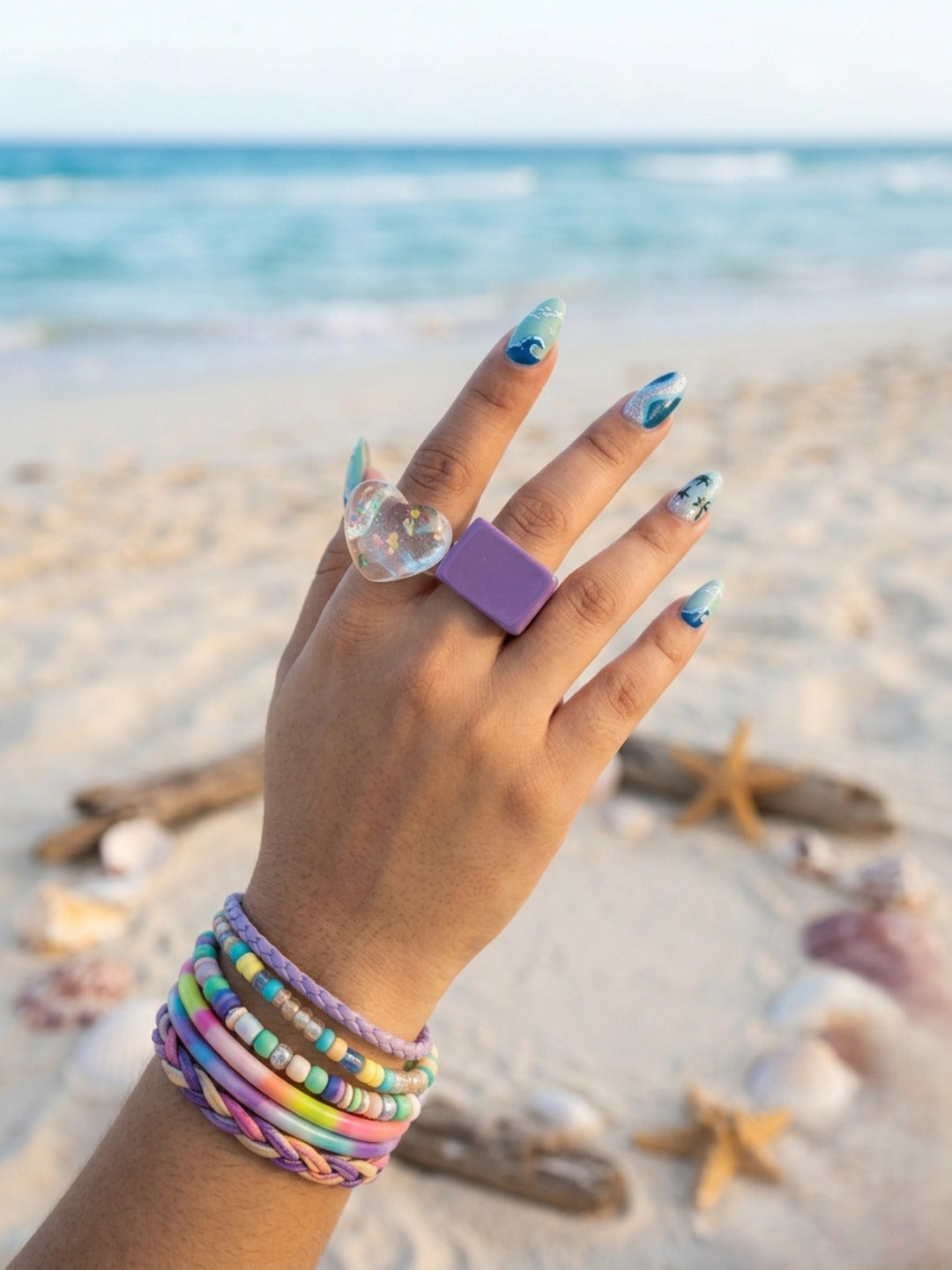 Taffy Resin Rings-set of 2