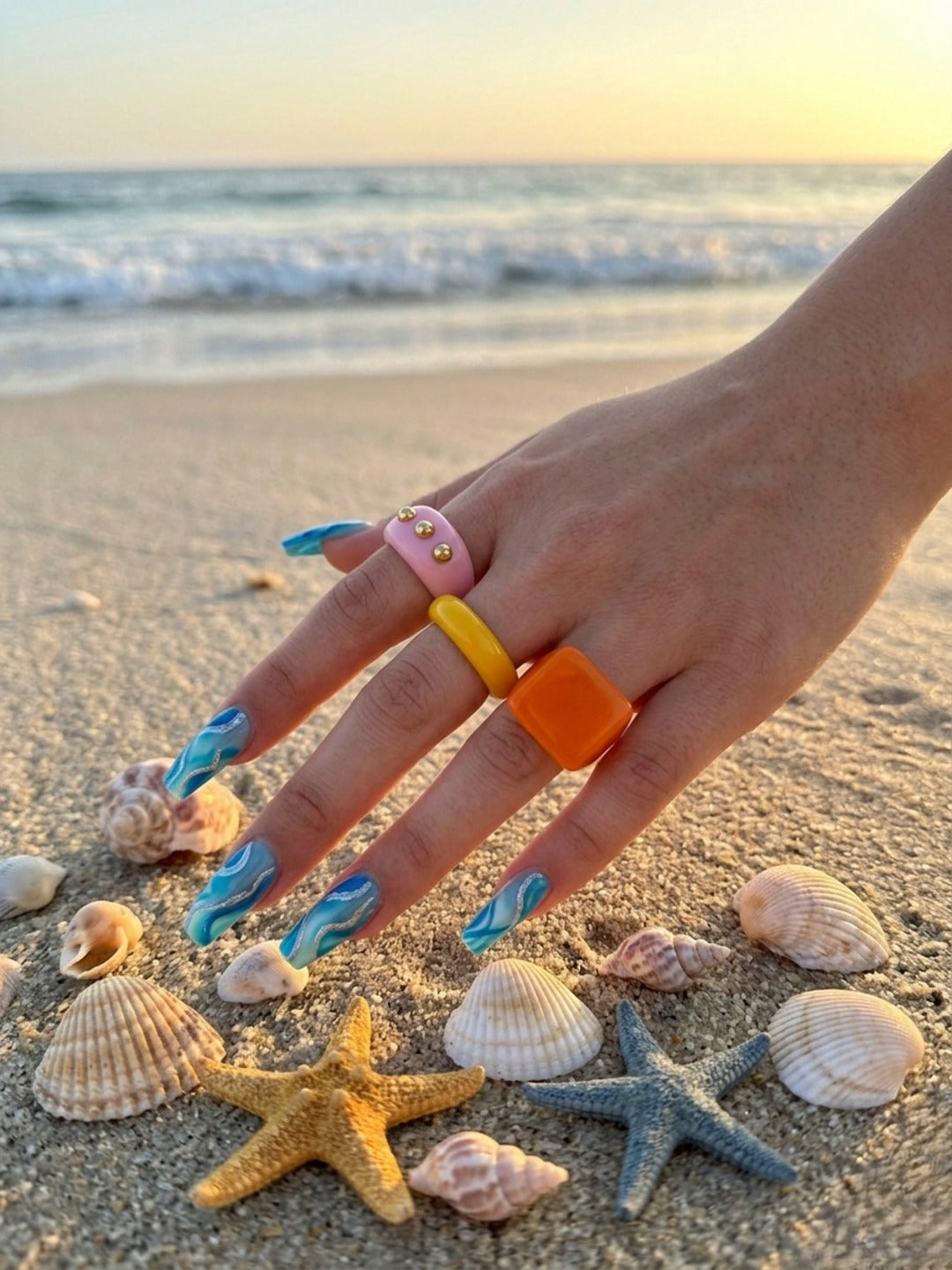 Buttercup Resin Rings-set of 3