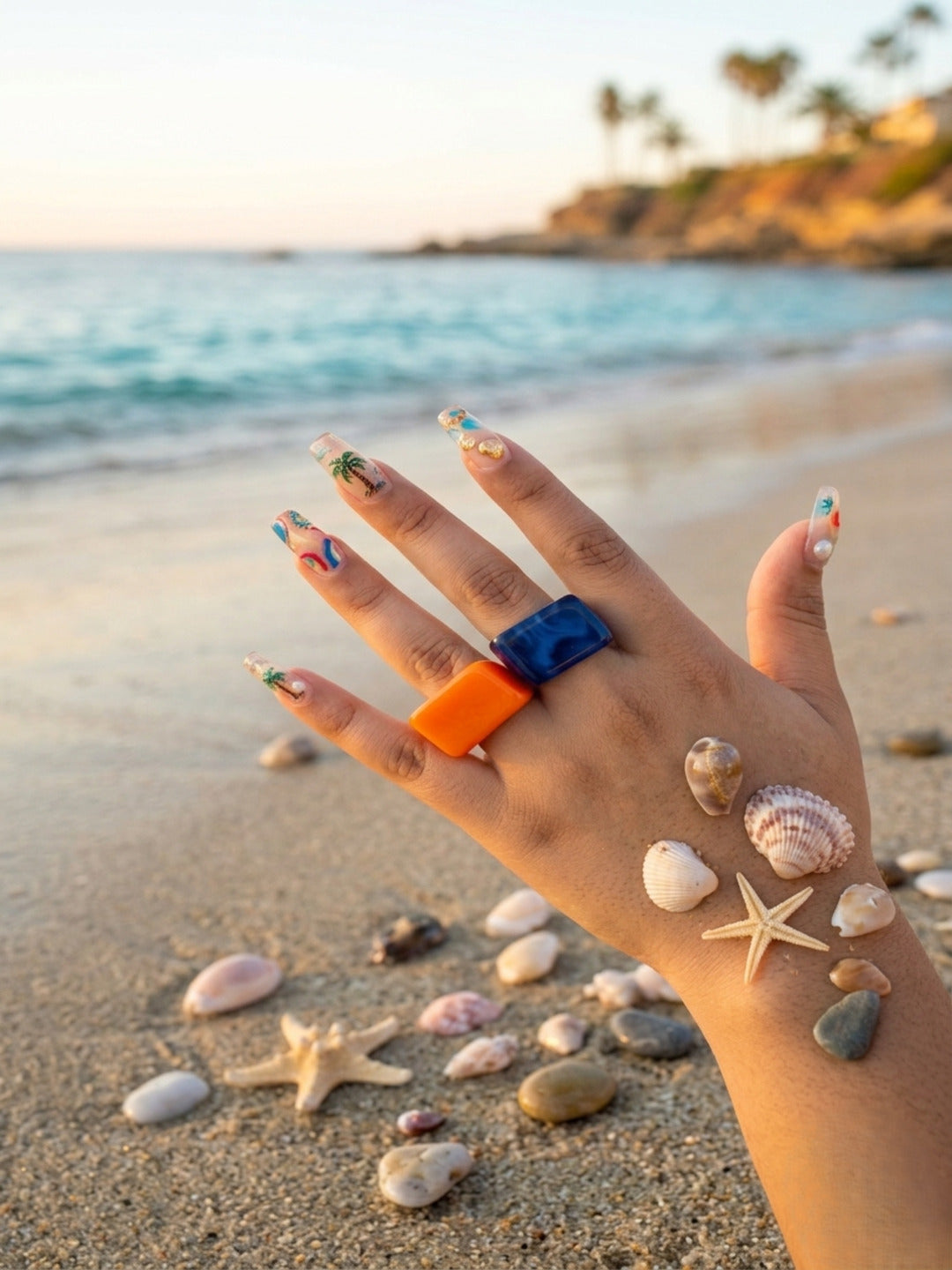 Electric Resin Rings-set of 2
