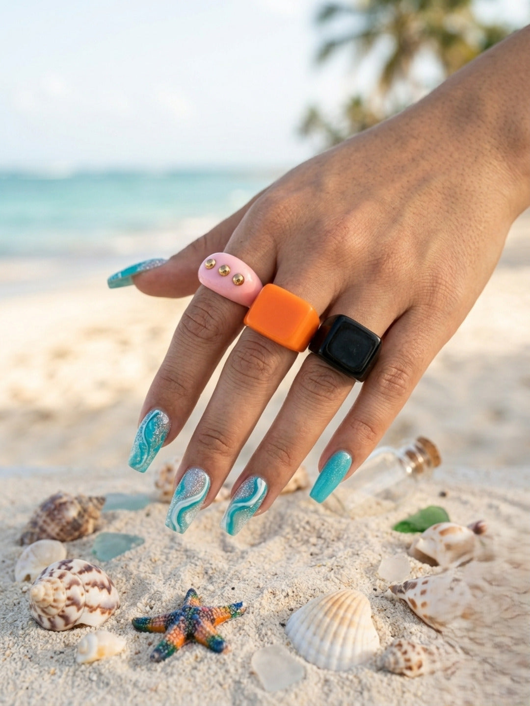 Precious Resin Rings-set of 3