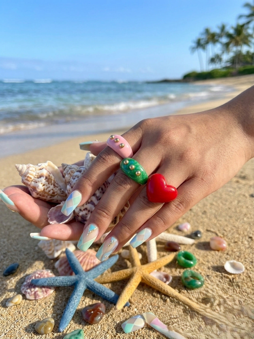 Starlight Resin Rings-set of 3