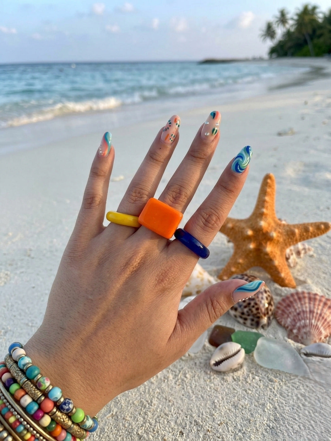 Grandeur Resin Rings-set of 3