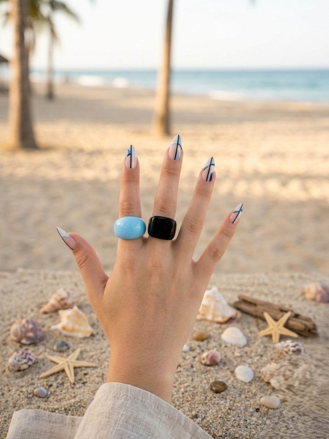 Retro Rad Resin Rings-set of 2