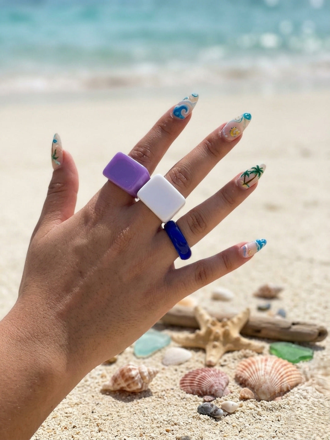 Bunny Resin Rings-set of 3