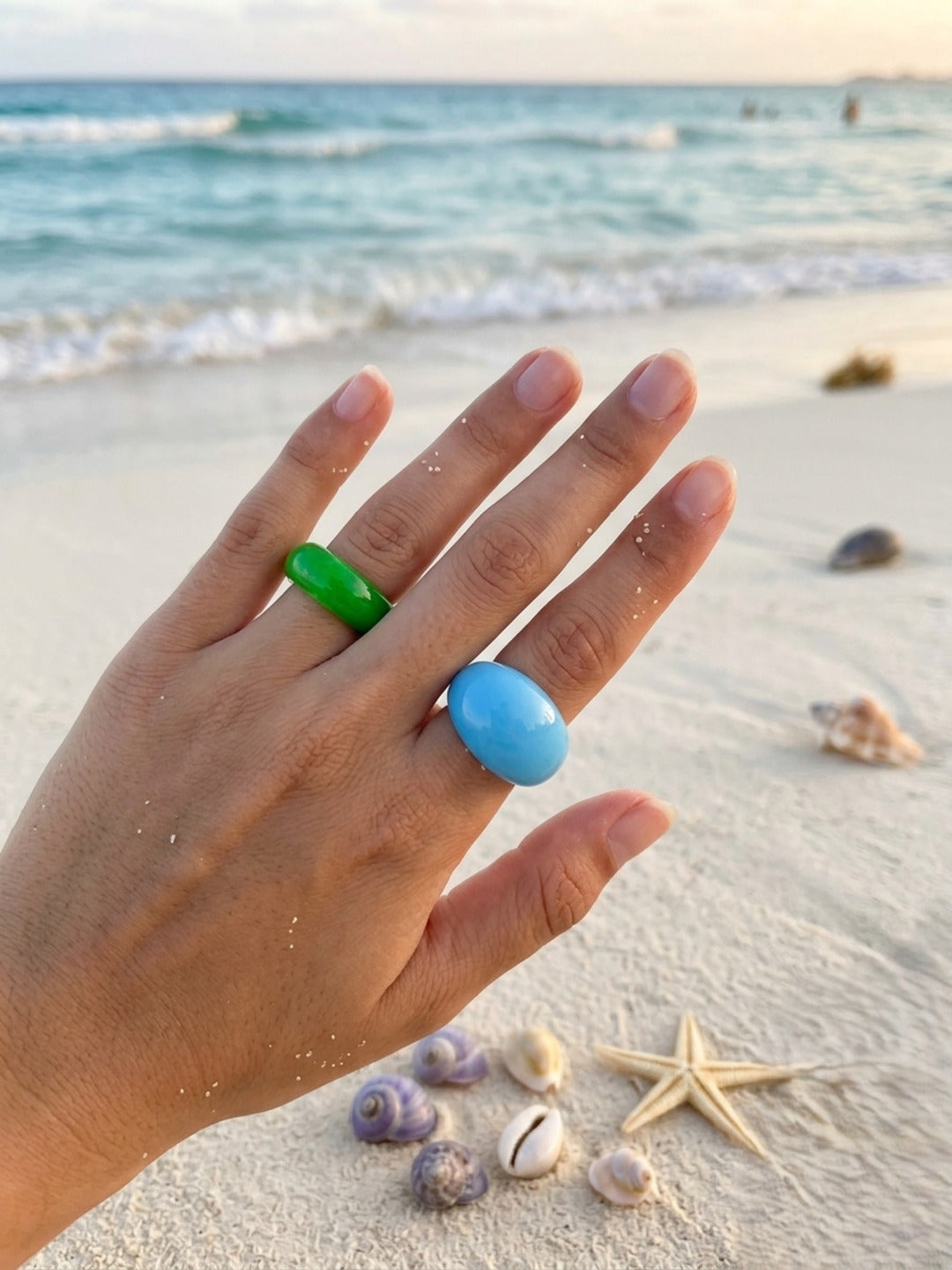Spark Resin Rings-set of 2