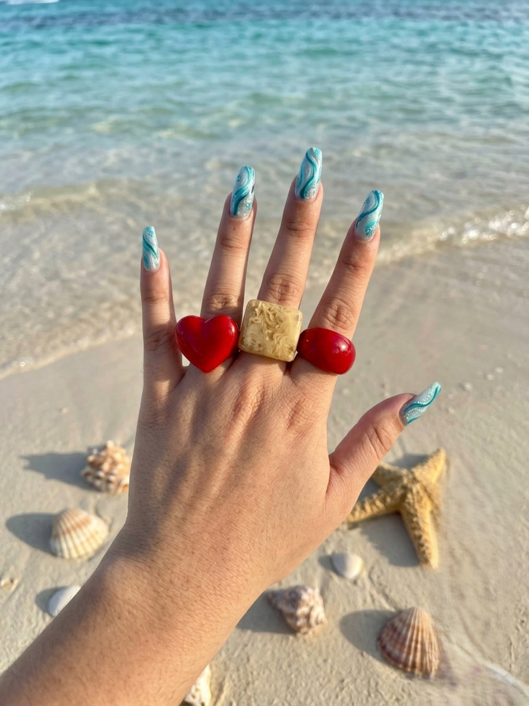 Cutie Pie Resin Rings-set of 3