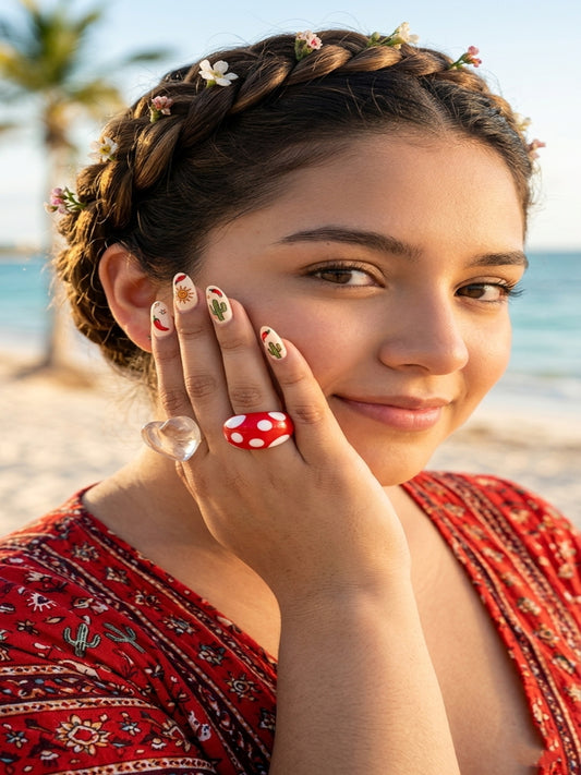 Jello Resin Rings-set of 2