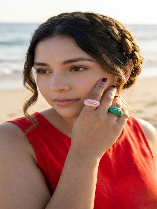 Y2K babe Resin Rings-set of 2