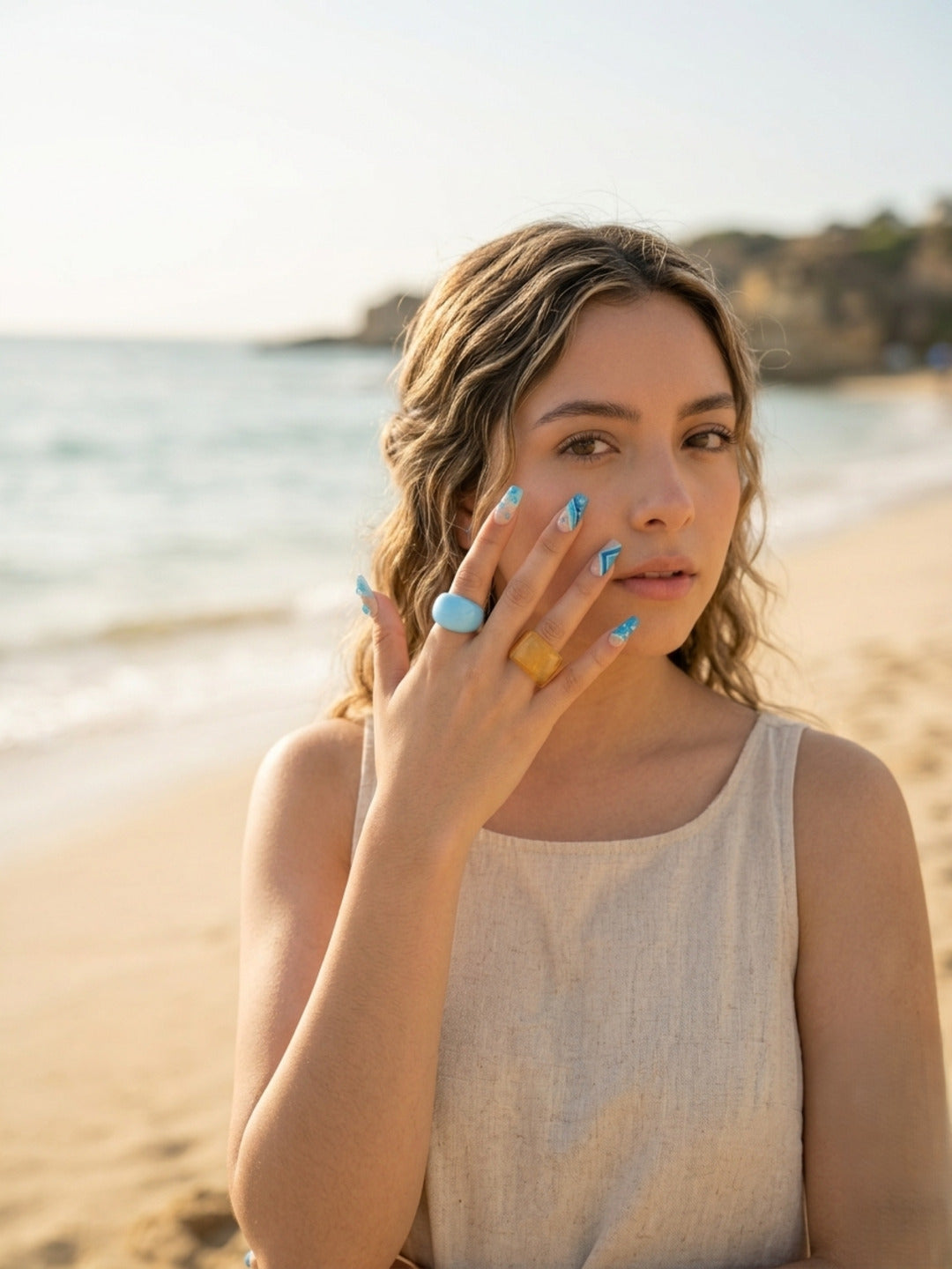 Belgian Girl Resin Rings-set of 2