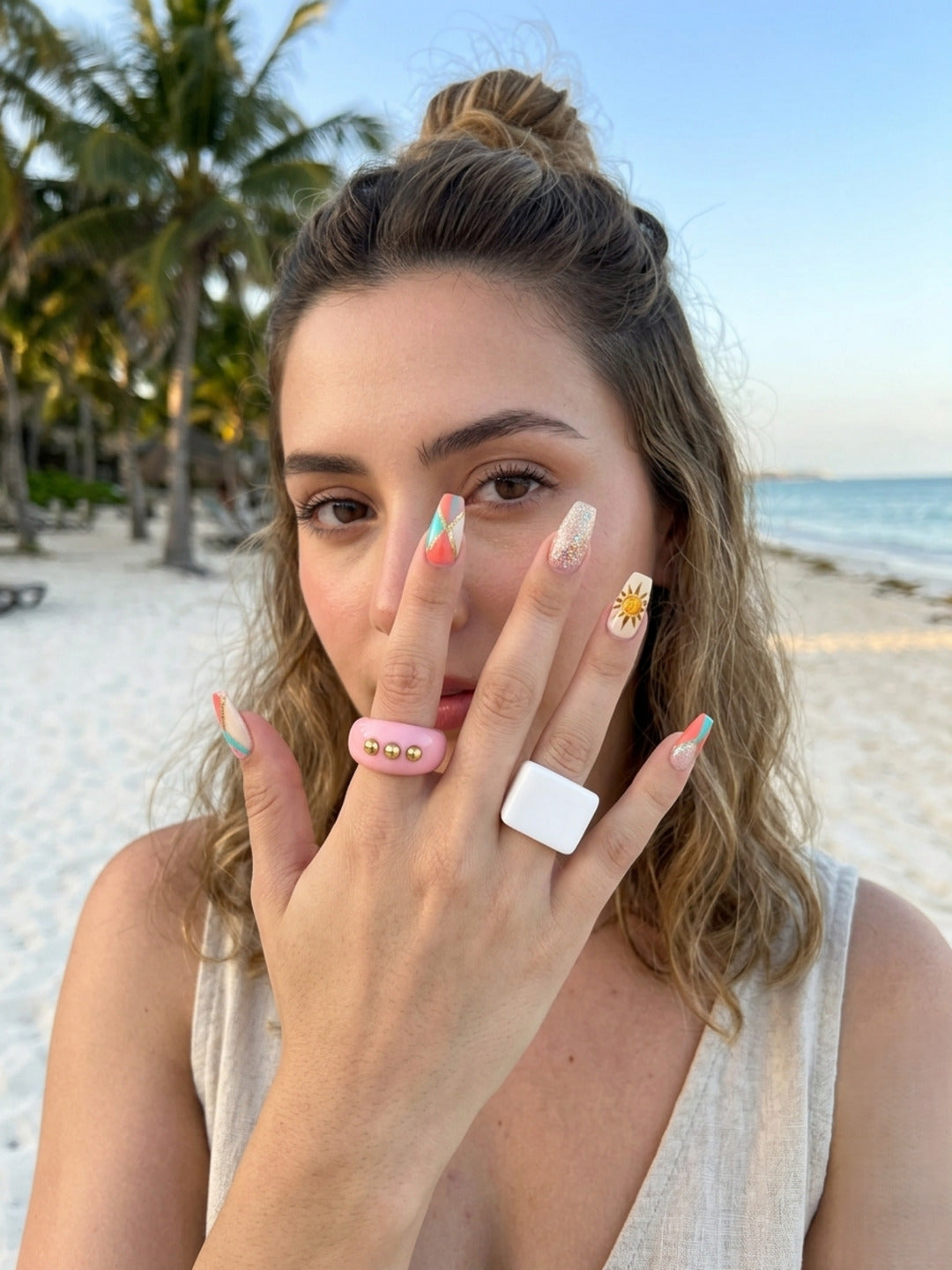Lightning  Resin Rings-set of 2