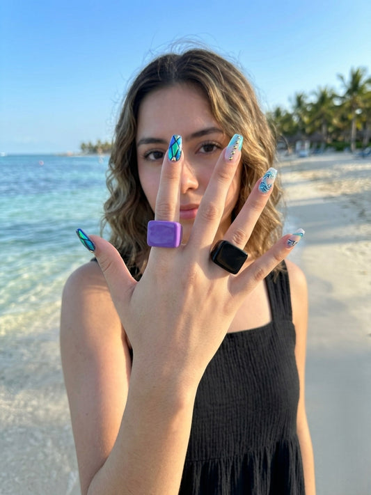 Dollface Resin Rings-set of 2