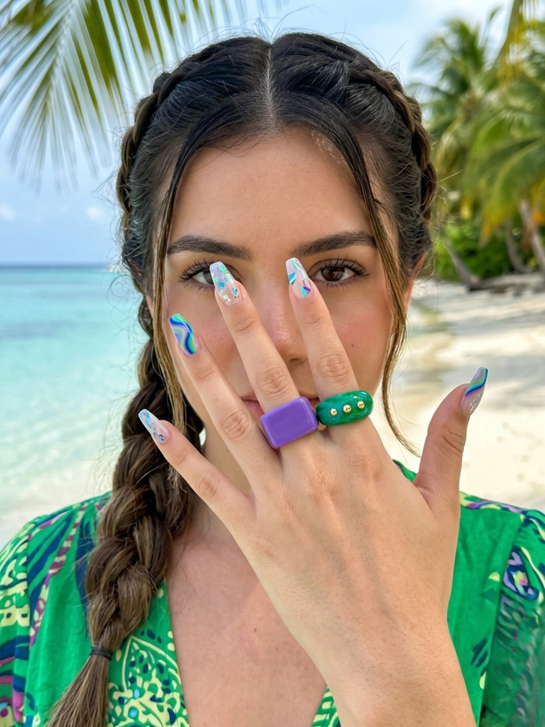 Tiara Resin Rings-set of 2