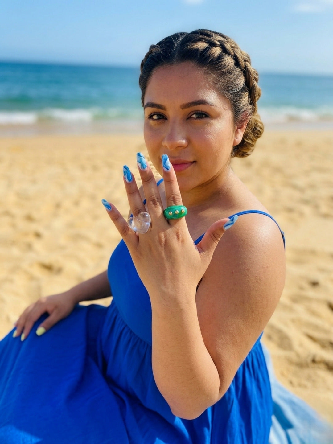 Neon Dream Resin Rings-set of 2