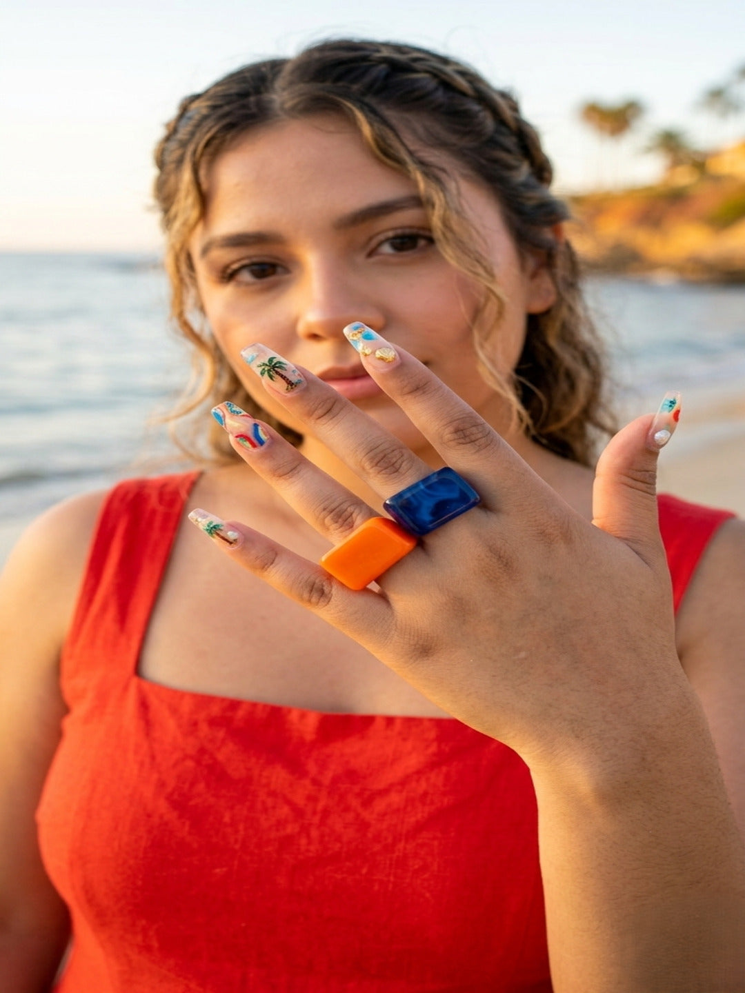 Electric Resin Rings-set of 2