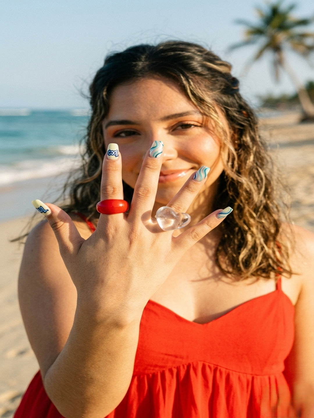 Wildflower Resin Rings-set of 2