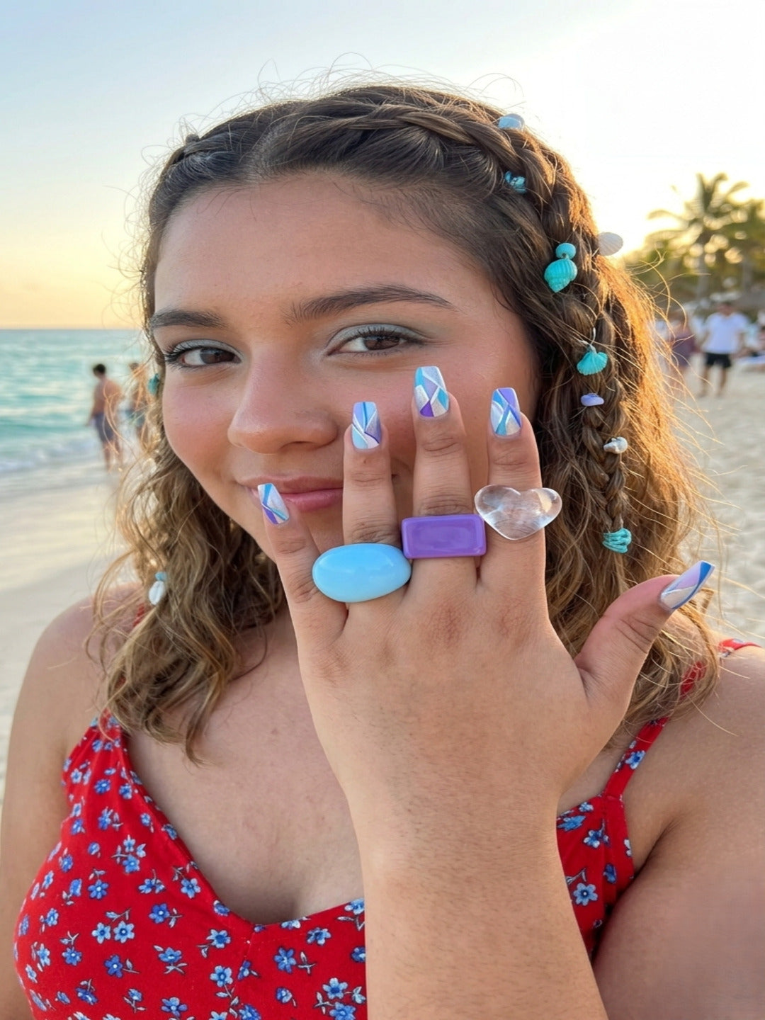 Princess Resin Rings-set of 2