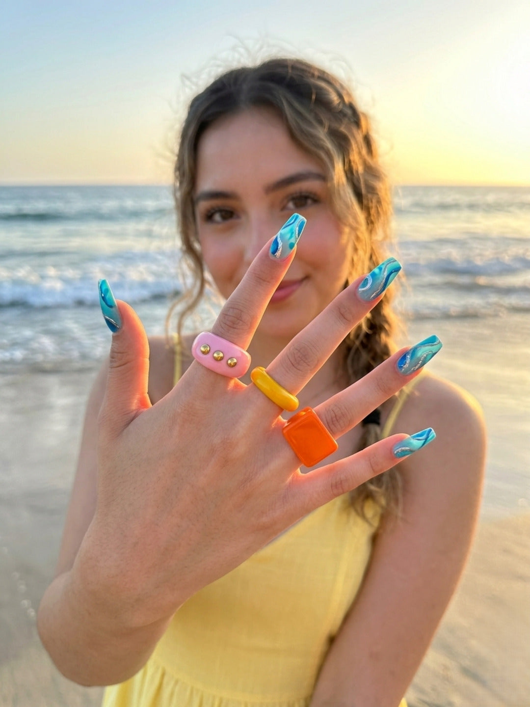 Buttercup Resin Rings-set of 3