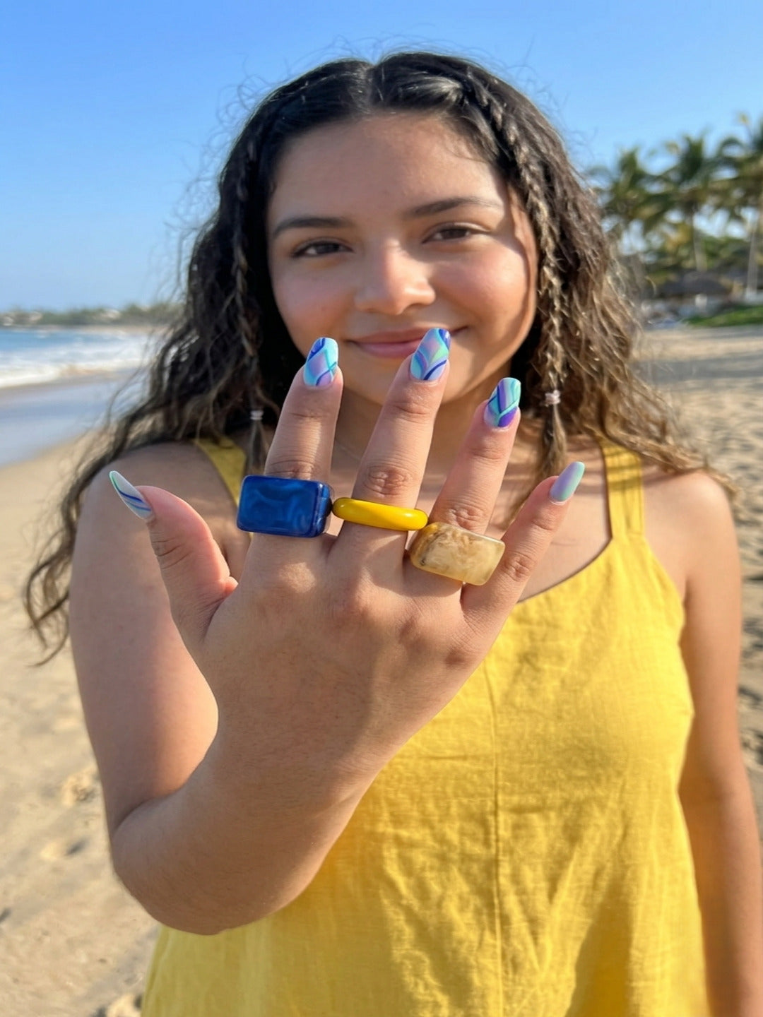Fancy Resin Rings-set of 3