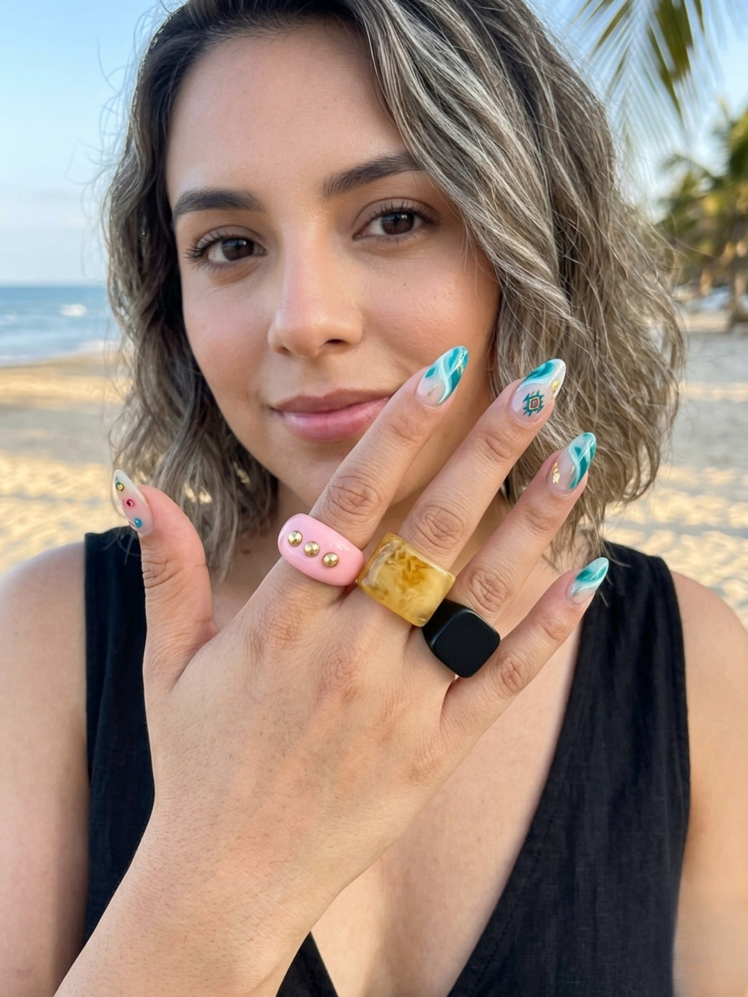 Goddess Resin Rings-set of 3
