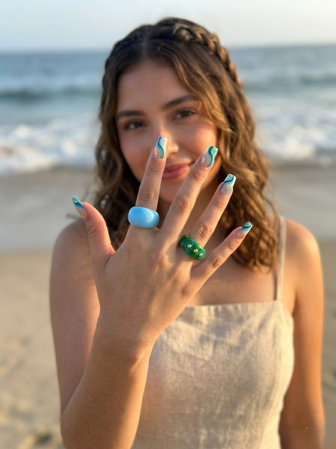 Sea Gills Resin Rings-set of 2