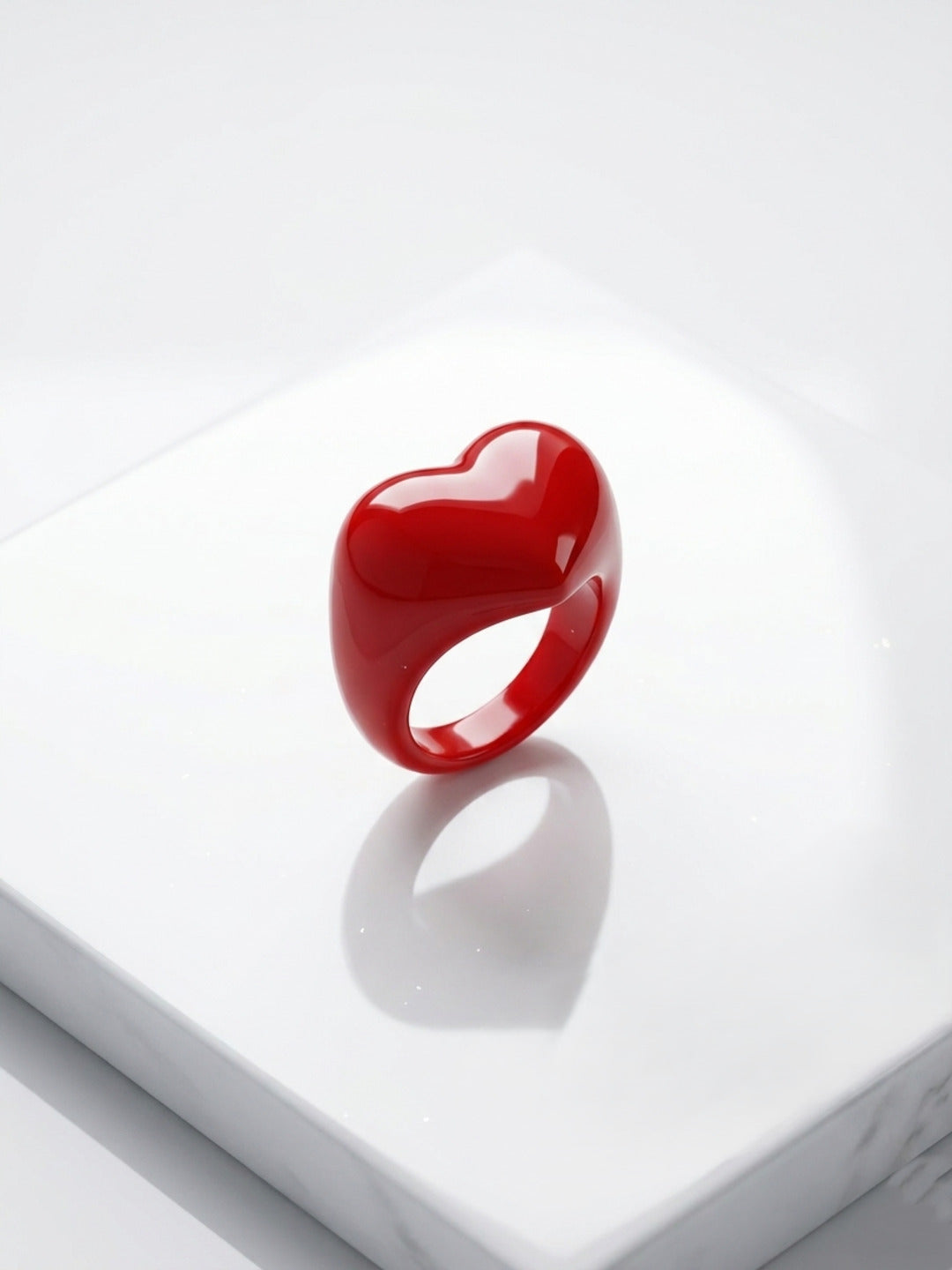 Heart Full Resin Rings-set of 2
