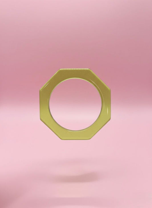 Green Hexagon Resin Bangle